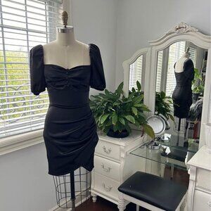 Satin look mini dress